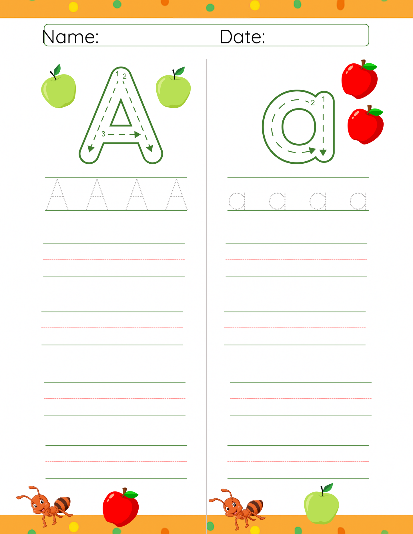 Let's Trace Letter A